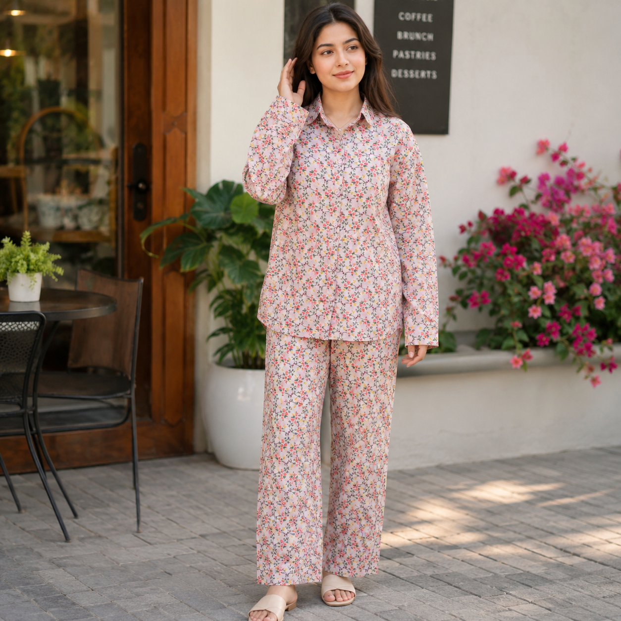 Women's Printed Cord Set